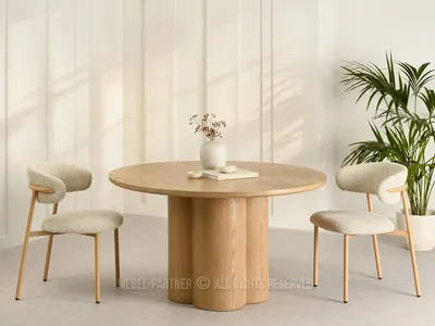 Obrázek produktu pro Kulatý jídelní stůl 130 cm OISIN - dub