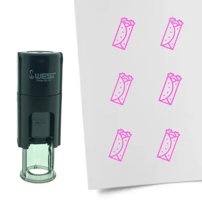 Immagine prodotto di Timbro CombiCraft Burrito rotondo da 10 mm - inchiostro rosa
