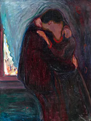 Obrázek produktu pro Edvard Munch umělecký obraz - Polibek, 1897 (80 x 60 cm)