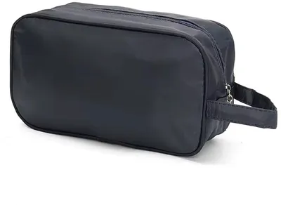 Produktbild von Schwarzer Kulturbeutel – Reisetasche für Toilettenartikel – Polyester – Schwarz – Mit Griff – 1 Fach – CHPN
