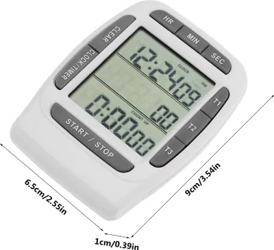 Obrázek produktu pro Přenosný digitální vícekanálový 3kanálový LCD časovač s přesným odpočítáváním času
