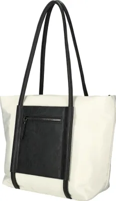 Produktbild von Christian Wippermann XL großer Damen Shopper Umhängetasche Tasche Leder Optik Schultertasche Büro Arbeit Weiß