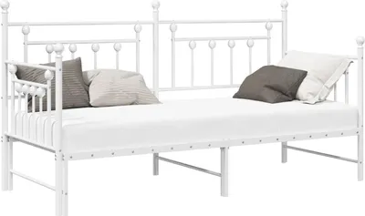 Zdjęcie produktu dla vidaXL Rama łóżka dziennego Biały 80 x 200 cm Stal