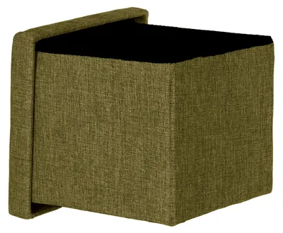 Productafbeelding van Opbergpoef met opbergfunctie en zachte zitting - Groen 30x30x30cm