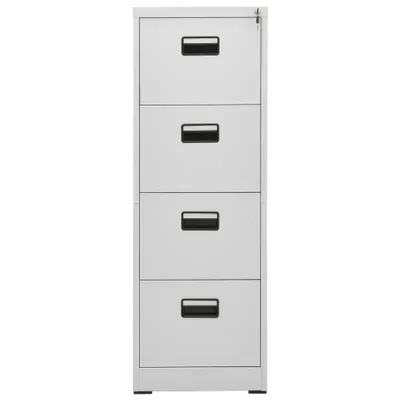 Immagine prodotto di vidaXL Aktenschrank Hellgrau 46x62x133 cm Stahl
