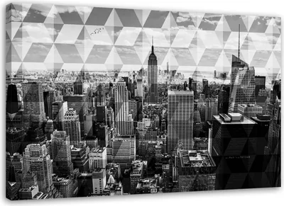 Produktbild von Leinwandbild stadtarchitektur 60x40 cm Feeby grau wandbild bereit zum aufhängen