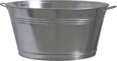 Produktbild von Siena Garden Pflanzgefäß Zinkwanne, verzinktes Stahlblech, silber, Ø 48 x 21 cm, 45 l
