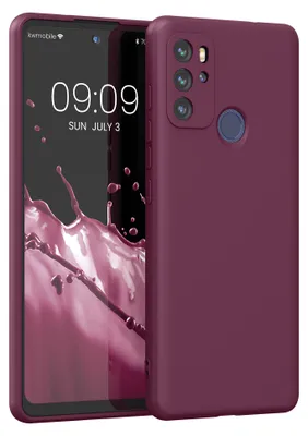 Produktbild von kwmobile Handyhülle für Motorola Moto G60S Hülle - TPU Case - Kabelloses Laden - Schutzhülle Cover in Bordeaux Violett