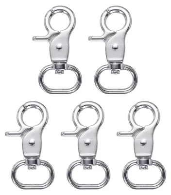5er-Set Karabinerhaken Schlüsselanhänger 16,3 mm Zinklegierung