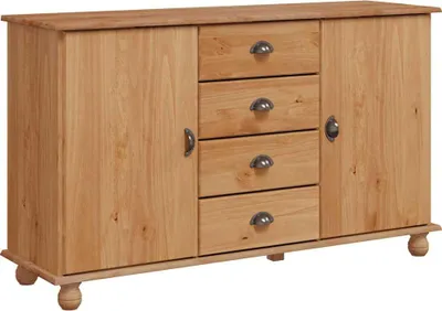 Zdjęcie produktu dla Bufet z szufladą ASKIM 133,5 x 40 x 79 cm Lite drewno sosnowe