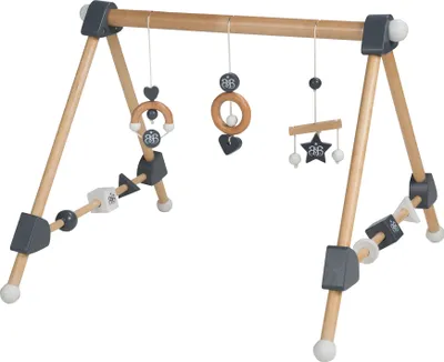 Produktbild von roba Spieltrapez, Aktivcenter mit Spiel- & Greiftrainer, Holz, 42,5x61x44,5cm