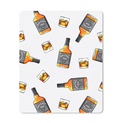 Produktbild von MuchoWow® Mauspad Mousepad Whiskey - Glas - Design 30x40 cm - Mousepads - Maus Mat - Pad - Mausunterlage - Mausmatten