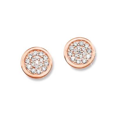 Produktbild von s.Oliver Damen Ohrstecker 9079223 Silber rosé Zirkonia
