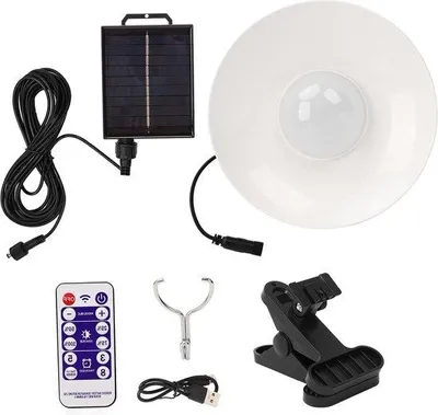 Zdjęcie produktu dla Solarna lampa tarasowa LED, biała, z pilotem