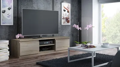 Immagine prodotto di Mobile TV basso moderno Malwa con ante e ripiano