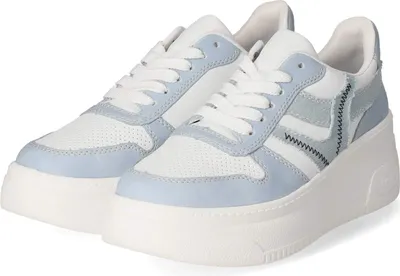 Produktbild von Rieker Damen Low Sneaker Weiß Blau Synthetik Größe: 41