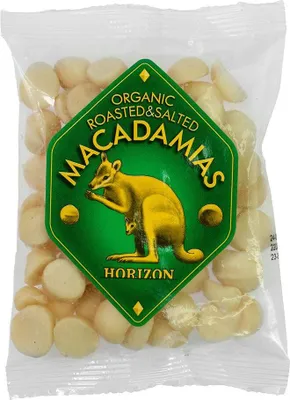 Productafbeelding van Geroosterde en gezouten macadamia-noten, biologisch, 100 gram - HORIZON
