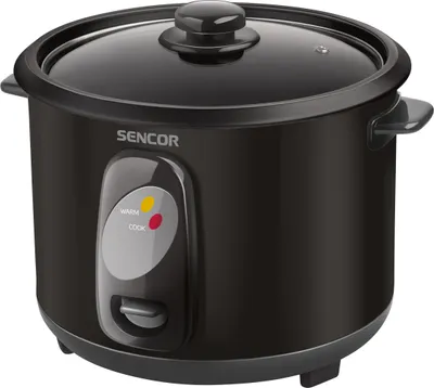 Obrázek produktu pro SENCOR SRM 1001BK Speciální hrnec na vaření rýže, vnější plášť z nerezu, objem 1 l (pro přípravu 800 g rýže), automatické vypnutí po dovaření a přepnutí na funkci "Keep Warm"