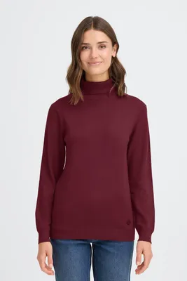 Produktbild von OXMO OXAIDA ROLLNECK Damen Pullover Rollkragenpullover Feinstrickpullover figurumspielend