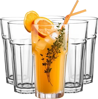 Produktbild von Glasmark KROSNO, 320ml, Set von 6, Longdrinkgläser, Trinkgläser, Highball Glas, Cocktail, Perfekt für Zuhause und Partys, Glässerset, klassische Form
