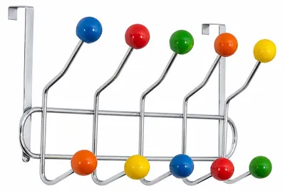 Produktbild von HI - Türhakenleiste mit 10 bunten Haken (16124)