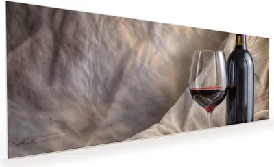 Produktbild von Küchenrückwand Spritzschutz Glas mit Motiv Wein mit Glas 40 x 40 cm