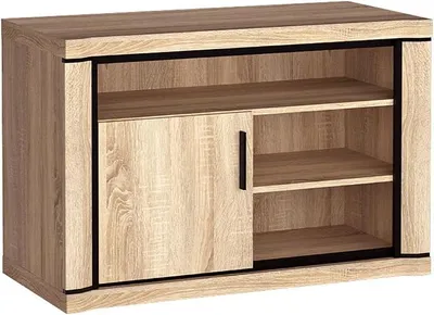 Imagen del producto de Mueble de televisión bajo, de 107 cm, en roble Sonoma