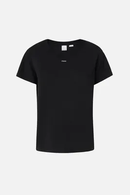 Zdjęcie produktu dla PINKO t-shirt damski bawełniany Basico czarny