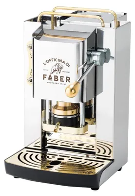 Produktbild von Faber Italia Pro Deluxe, Pod-Kaffeemaschine, 1,3 l, Kaffeepad, 500 W, Gold, Edelstahl