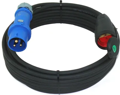 Produktbild von CEE Adapterkabel Camping Caravan Stecker auf Schuko Kupplung IP44 H07RN-F 3G1,5 0,5m