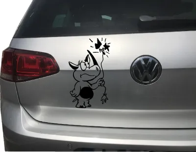 Produktbild von KFZ-Aufkleber - Autoaufkleber - Nashorn mit Ballon - Lustig