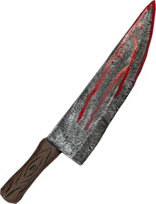 Produktbild von Blutiges Redneck Metzgermesser als Kostümaccessoire 41 cm