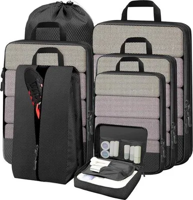 Productafbeelding van Famanu Kofferorganizer Set - 7-delig, ultralicht, zwart