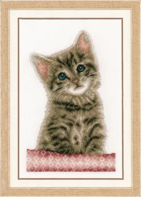 Produktbild von Vervaco Kreuzstich Stickpackung "Katze", Zählmuster, 18x28cm