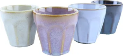 Produktbild von OTIX Kaffeetassen 4 Stück 90 ml Ohne Henkel Kaffeetassen Porzellan Hitzebeständig FELCE
