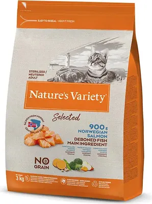 Productafbeelding van Nature's V Selec Kattervoer Voor Volwassen Katen, Steriliseerd, 3Kg (Ndr)