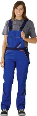 Produktbild von Planam Latzhose Highline Damen, Gr. 36 kornblau/marine/zink