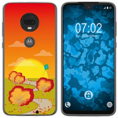 Produktbild von PhoneNatic Case kompatibel mit Motorola Moto G7 Silikon-Hülle Herbst Drache/Kite M2