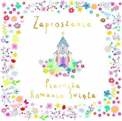Zdjęcie produktu dla Zaproszenie - Komunia dom Boży (5szt)