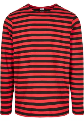 Produktbild von Urban Classics Herren Regular Stripe LS – Langarm T-Shirt im Regular Fit aus Bau
