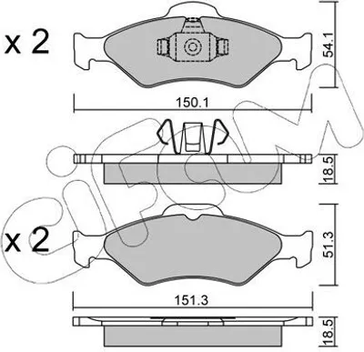 Produktbild von CIFAM Bremsbeläge Satz Vorne Bremsklötze für FORD Fiesta Mk4 Schrägheck (JAS, JBS) 822-315-0