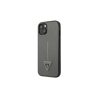 Image de Guess étui plastique pour Apple iPhone 13 GUHCP13MPSATLG Saffiano Triangle argenté