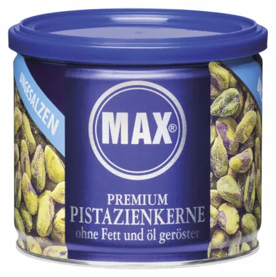 Zdjęcie produktu dla MAX Premium, prażone i niesolone pestki pistacji, opakowanie 150g