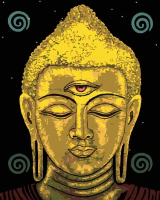 Produktbild von Zuty - Malen nach Zahlen - BUDDHA MIT DRITTEM AUGE, 40x50 cm, mit Keilrahmen (bereits gespannt)