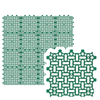 Produktbild von GARDENIX  Rasengitter Paddockplatte 16x 50x50 cm (4,00m²) Rasenwaben Parkplatzrasen Rasenmatten Kiesgitter Rasengitterplatten Grün