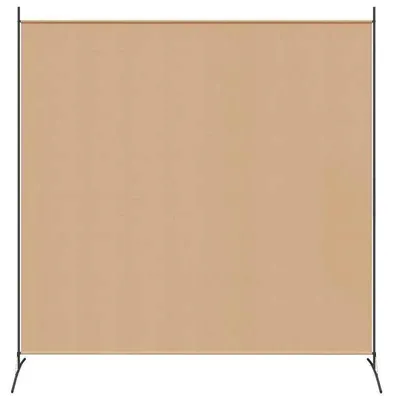 Obrázek produktu pro Paravan – jednokřídlá přepážka – 175x180 cm, látka – skládací – clona – světle žlutá