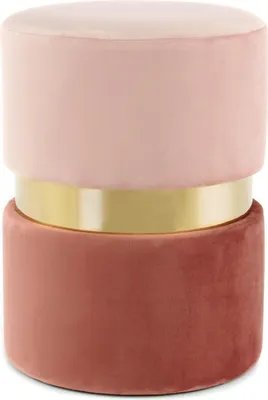 Produktbild von Hocker Gipsy 800 Hellrosa / Gold / Dunkelrosa