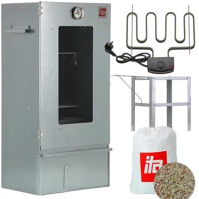 Image de ITA Fumoir 7000 - Premium Fumoir avec 3 étages - Acier allié, fenêtre & thermomètre - Qualité  EU Directement du fabricant