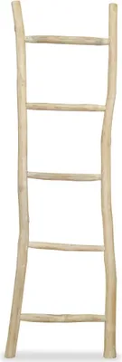 Obrázek produktu pro The Living Store Žebřík na ručníky s 5 příčkami z teakového dřeva 45 x 150 cm