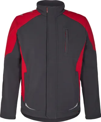 Produktbild von F. Engel Galaxy Softshelljacke, Anthrazit Grau/Tomato Red, Gr. S
